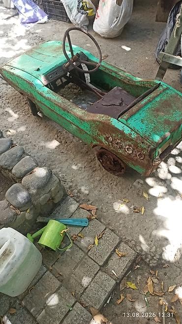 elekt: Retro metal uşaq pedallı maşını (SSRİ istehsalı tipli) - Korpus — 3