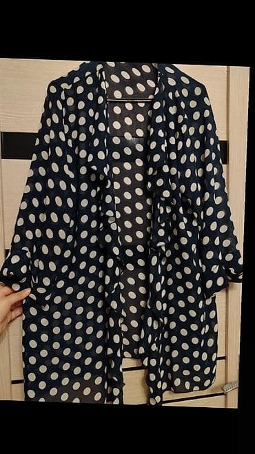 Qadın şifon kardiqan/kimono - Rəng: tünd göy üzərində ağ xallı (polka at lalafo.az Qadın şifon kardiqan/kimono - Rəng: tünd göy üzərində ağ xallı (polka