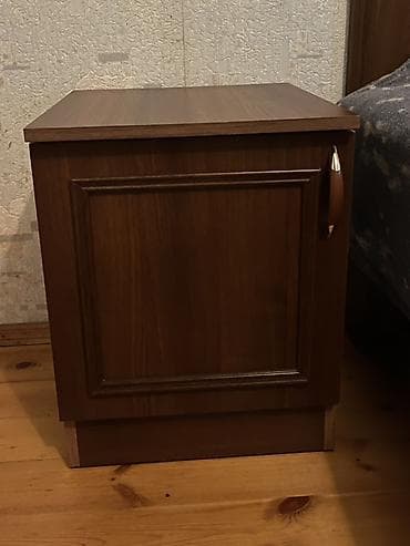 kamputer masası: Mebel dəsti – kompüter stolu və tumbə - Rəng: qoz ağacı tonlarında — 2