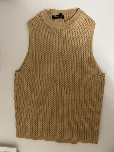 Жилеты, безрукавки: Жилет, One size, цвет - Бежевый — 1