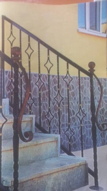 demir perilalar: Dəmir pilləkən məhəccəri - Material: möhkəm metal konstruksiya - — 1