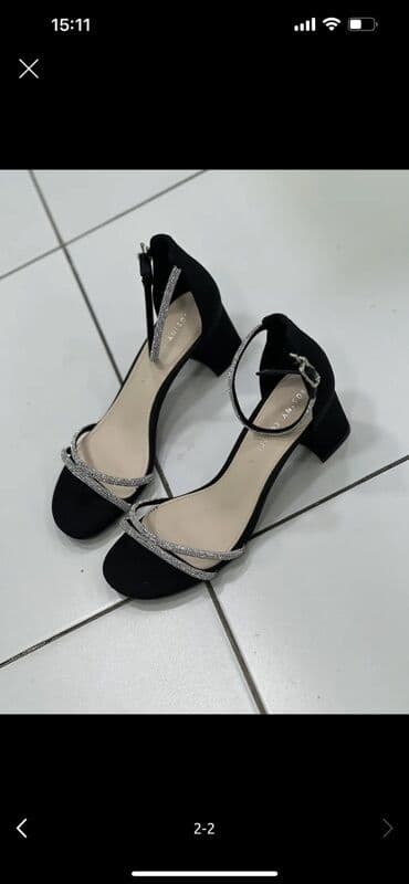 женские закрытые босоножки: Zara, Ölçü: 37, rəng - Qara, Yeni — 1