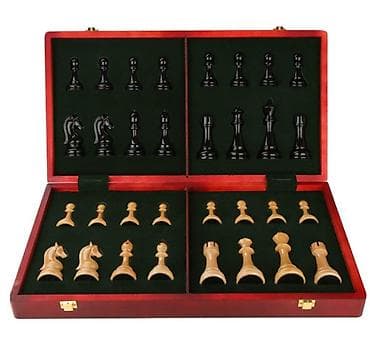 Книги и журналы: Taxta şahmat dəsti – qutu/taxta inteqrasiyalı - Material: tam taxta — 1