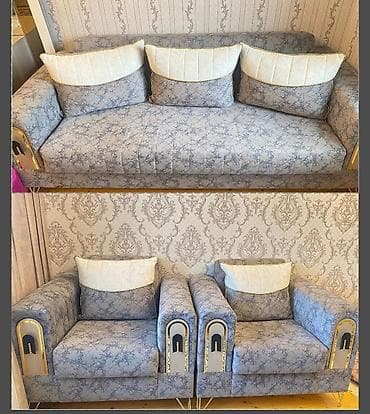 ikinci el stul: İşlənmiş, Divan, 2 kreslo, Açılan — 1