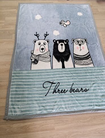 Yataq üçün Xovlu rəng - Mavi Yataq örtüyü, Ünvandan götürmə, Ödənişli çatdırılma