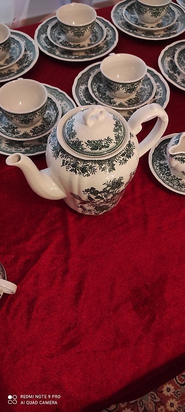 çay dəstləri: Çay dəsti, rəng - Yaşıl, Farfor, Villeroy & Boch, 12 nəfərlik, Almaniya — 9