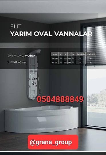 duş kabin: Yeni Vanna, Akril, Ödənişli çatdırılma — 7