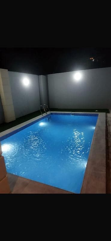 gencede heyet evi: 4 kv. m, 3 otaqlı, Hovuzlu, Kombi, Qaz, İşıq — 3