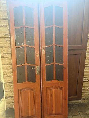 qapi avropa: İkiyarpaq taxta qapı - Material: kütük taxta (ağac teksturalı), laklı — 1