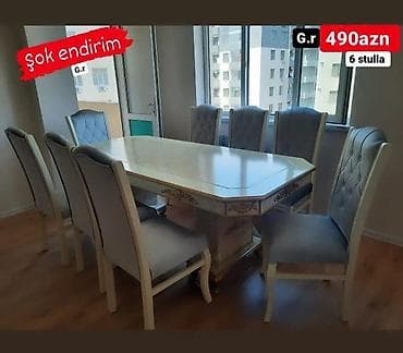 stol stullar: Dördbucaq masa, Qonaq otağı üçün, Açılmayan, Azərbaycan, 2 il zəmanət — 1