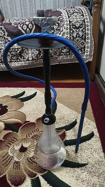 Nərgilə seti - Şüşə kolba: şəffaf, konus formalı, sabit dayanıqlı. -