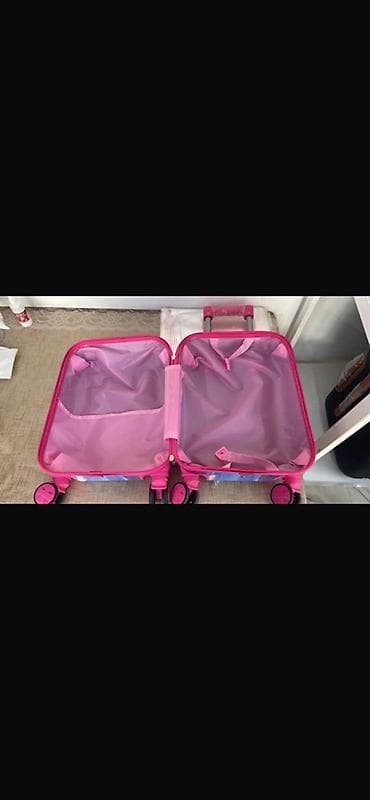 Uşaq üçün sərt korpuslu əl çamadanı – Frozen temalı - Rəng: çəhrayı — 1