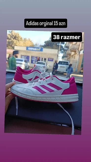 kofta modelleri 2022: Adidas idman ayaqqabısı - Rəng: ağ/çəhrayı - Ölçü: 38 - Material — 1