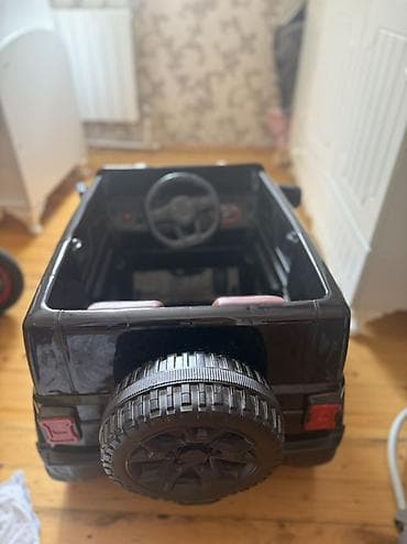 Uşaq üçün elektrikli minik maşını – Mercedes G-class üslubunda, qara — 3
