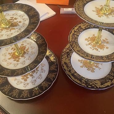 Tort və şiriniyyat qabı, rəng - Ağ, Farfor — 1