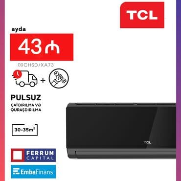kamera dəsti: Kondisioner TCL, Yeni, 30-35 kv. m, Split sistem, Kredit var, Pulsuz quraşdırılma — 1