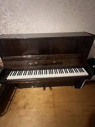 hoffmann 43 109 cm: Upright piano - Korpus: tünd qəhvəyi, parlaq lak örtüklü taxta — 1
