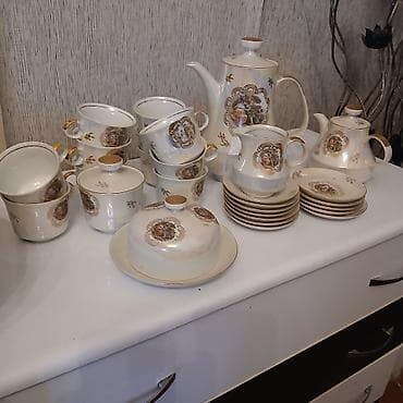 sud separatoru: Çay dəsti, rəng - Ağ, Farfor — 1