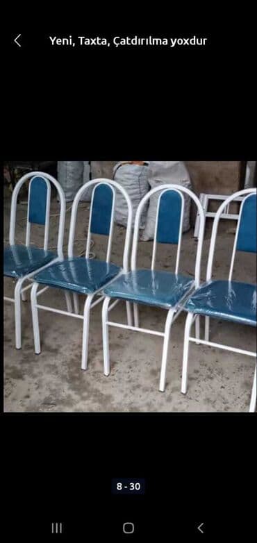 стул обеденный: Mətbəx üçün, Yeni, Qatlanmayan, rəng - Bej Stul — 4