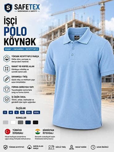 iş formasi: SAFETEX İşçi Polo Köynək Xüsusiyyətlər: - Yüksək keyfiyyətli parça — 5