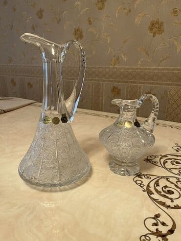 yuxuda qab qaşıq yumaq: Kristal süfrə dəsti - Zərif naxışlı, kəsim ornamentli iri kristal — 18