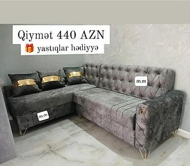 mebel: Künc divan, Qonaq otağı üçün, Parça, Bazasız, Açılmayan, Kitab — 2