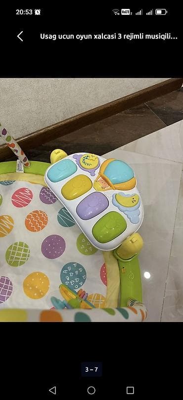 oyuncaglar: Uşaq üçün musiqili oyun xalçası və aktivlik mərkəzi - Dairəvi yumşaq — 4