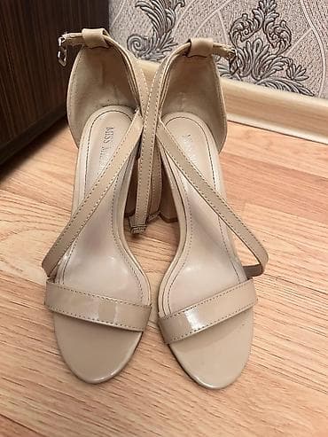 Bej rəngli qadın sandaleti – Miss Miller - Model: Açıq burunlu, iki — 1