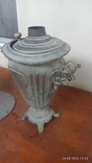 Qədimi samovar təmirə ehtiyacı var - Material: tökmə metal (dözümlü — 4