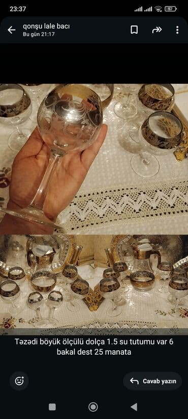 kanfet qabi: Gümüşü rəng konfet qabı her biri 10 manata ƏDV qanları dest 20 manata — 7