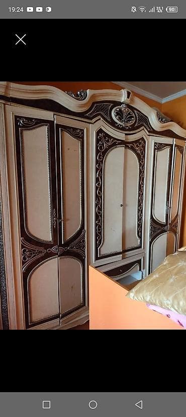 paltar dolab: 5 qapı, Siyirməli, Qəhvəyi, Açılan, Düz dolab — 1