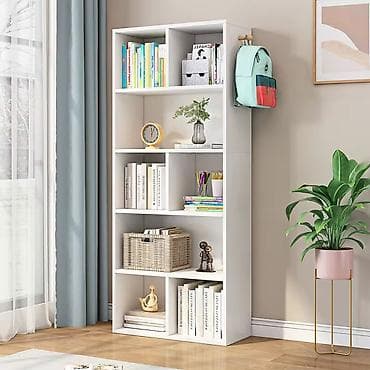 Müasir dizaynlı çoxfunksiyalı kitab rəfi - Ölçülər: hündürlük 136 sm