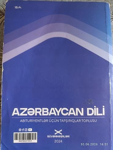 Məhsul: “Azərbaycan dili – Abituriyentlər üçün tapşırıqlar toplusu” — 2