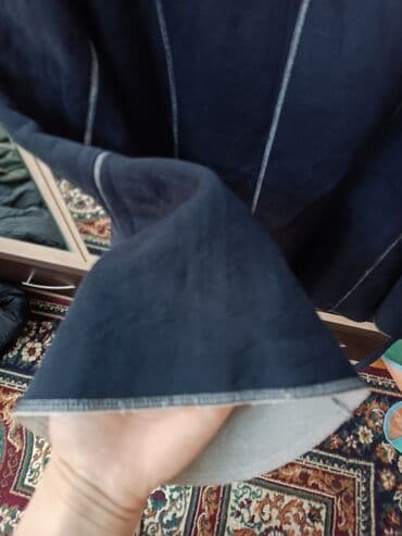 кожаная куртка женская: Qadın üçün isti qış gödəkçə - Rəng: tünd göy (navy) - Material — 3