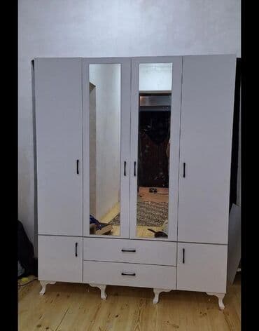 бу кровати: Yeni, Açılan, 4 qapılı Düz dolab, Qarderob, paltar dolabı, Azərbaycan — 14