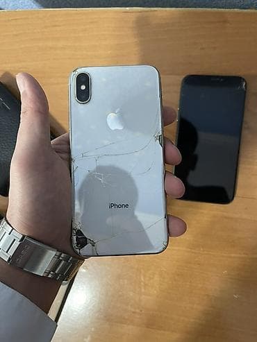 iphone x satiram: IPhone X, Gümüşü, Qırıq — 4