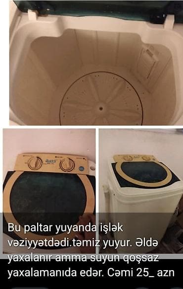 islenmis printer satisi: Məişət əşyaları və mebel dəsti 1) Paltar yuyan maşın – yarıavtomat — 1