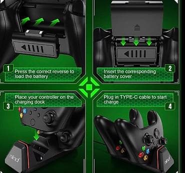 hyper x cloud 2: 🎮 Xbox Controller Şarj Stansiyası – 2 Kontroller üçün Universal — 4