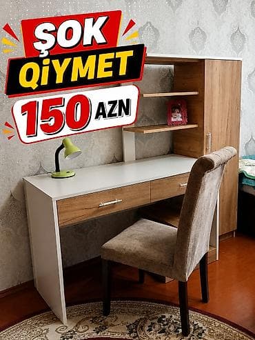 mebel kitab refleri: ŞOK QİYMƏT! Yazı və Kompüter Masası Dəsti - Cəmi 150 AZN! ​Şagirdlər — 1