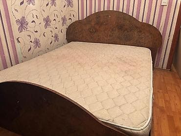 sandiq mebel: İşlənmiş, İkinəfərlik çarpayı, Bazasız, Matras ilə, Siyirməsiz, Azərbaycan — 3