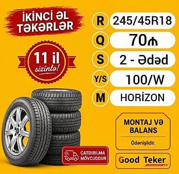 dörd göz: ✅ 245/45R18 Bir cüt yaxşı vəziyyətdə iki ədədin qiyməti 70Azn 📢 — 5