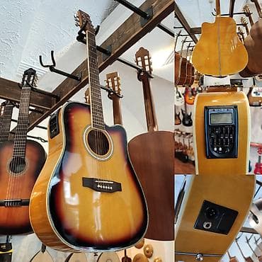 gitara simləri: Elektro akustik gitara Smiger GAH 613 TS Simlərin sayı: 6 Çanta və — 1