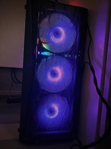 Dəstə daxildir: kompüter, Lenovo monitor, bahalı oyun siçanı