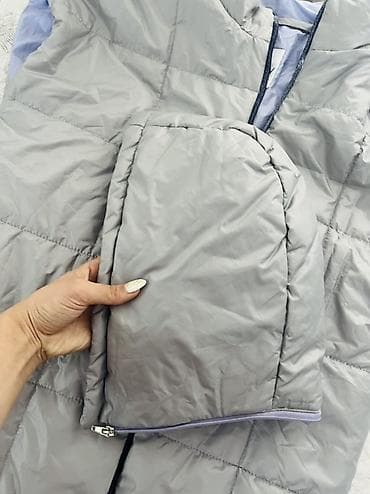 jılet: Niccy brendi qadın üçün yastı tikişli puffa jilet - Rəng: boz - Ölçü — 4