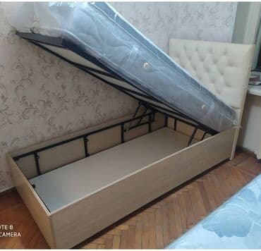 tek neferlik kravat: Birnəfərlik, Bazalı, Pulsuz matras, Siyirməsiz, Rusiya, Mat laminat — 15