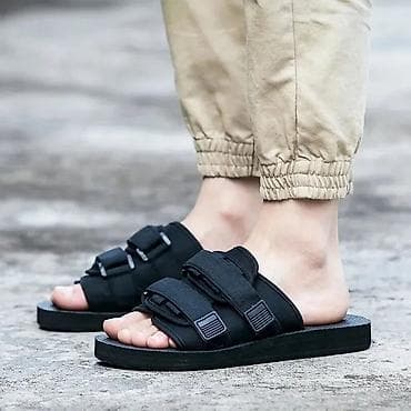 sendel: Unisex tənzimlənən qayışlı şlapa/sandal – qara - İkiqat tənzimlənən — 3