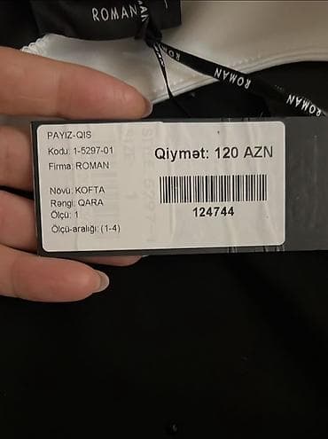usta geyimi: Sviter, 2XL, 3XL, rəng - Qara — 4