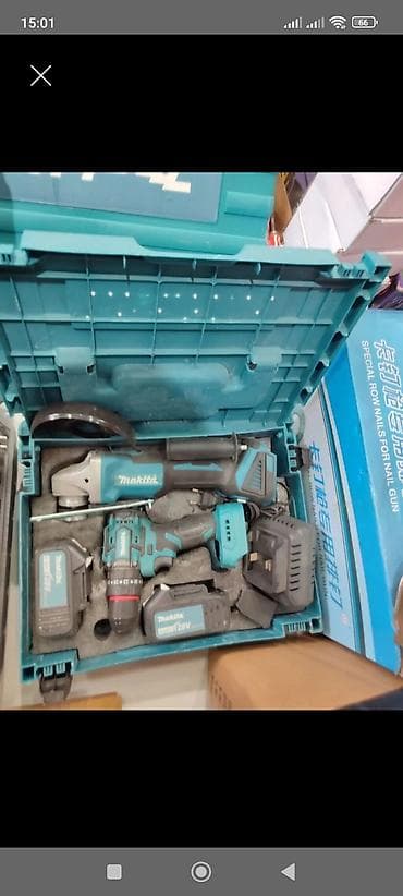 Makita 18V/28V akkumulyatorlu elektrik alətləri dəsti Dəst tərkibi: -