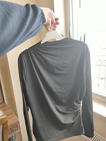 Kişi geyimləri: Qadın bluz – qara rəng, uzunqol - Model: Asimmetrik kəsimli, bir — 2