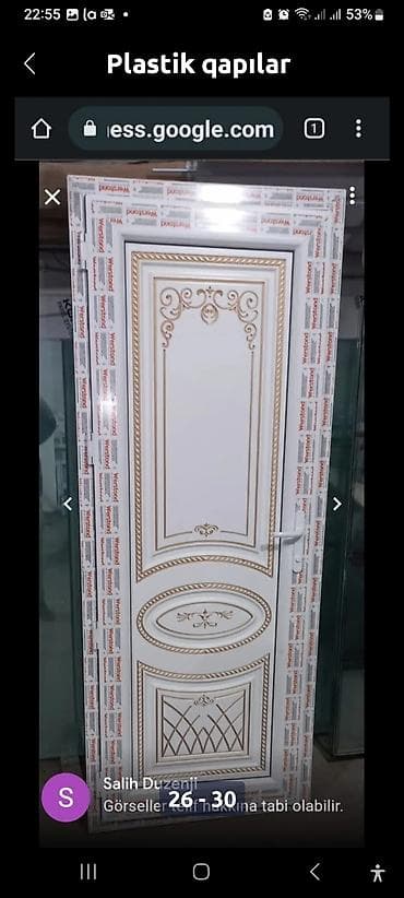 Yeni Plastik qapı 80x200 sm Zamok və çərçivə ilə, Zəmanətli, Pulsuz quraşdırma, Rayonlara çatdırılma, Pulsuz çatdırılma, Ödənişli çatdırılma